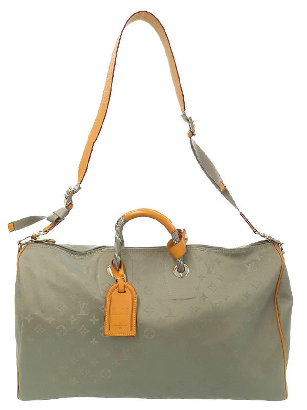 Louis Vuitton Monogram Titanium Keepall Bandouliere Bag